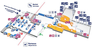 Cartina del terminale e aeroporto Roma Ciampino / Giovan B. Pastine (CIA)