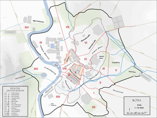 Cartina della città di Roma antica