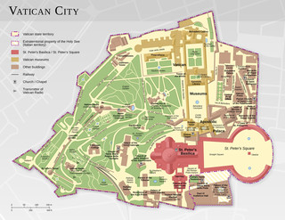 Cartina della città del Vaticano